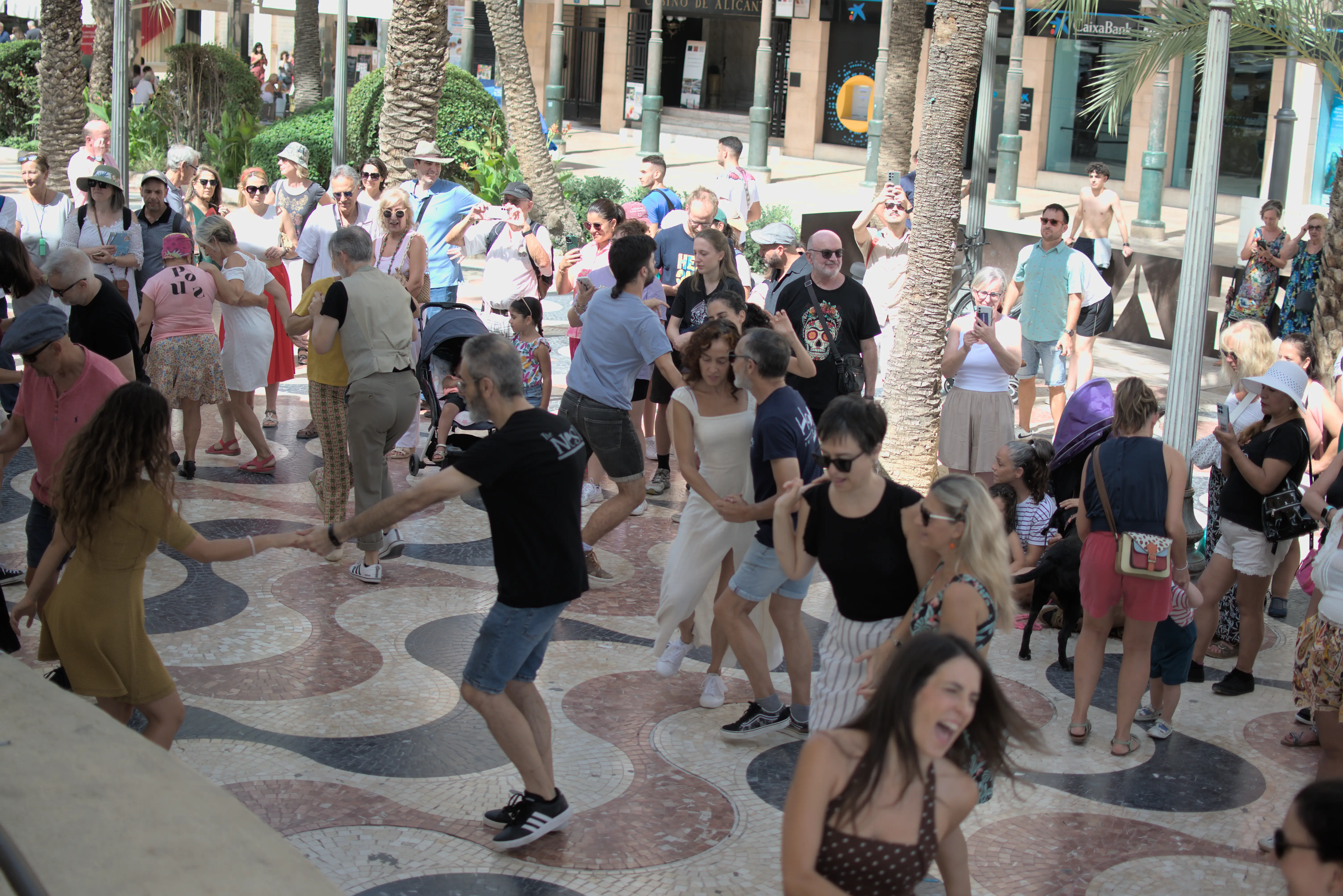 People dancing together during an A Fling Called Swing activity